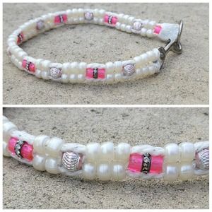 Custom Handmade Beaded Bling Dog Collar